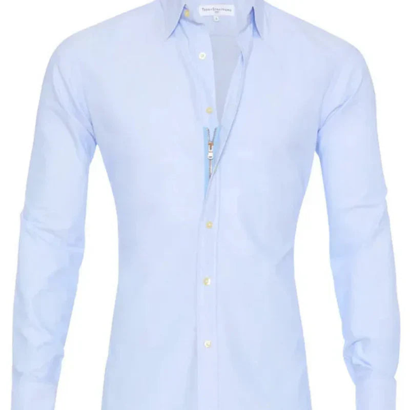 Slim Fit Hemd mit Speziellem Reißverschluss