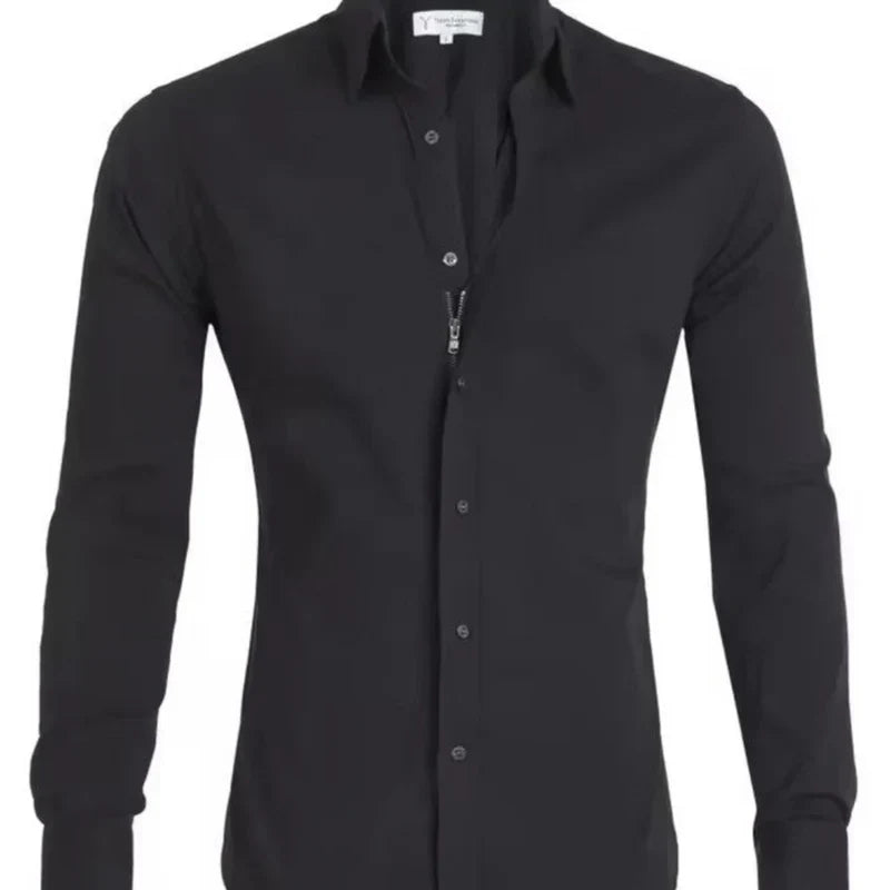 Slim Fit Hemd mit Speziellem Reißverschluss