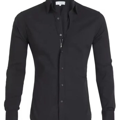 Slim Fit Hemd mit Speziellem Reißverschluss