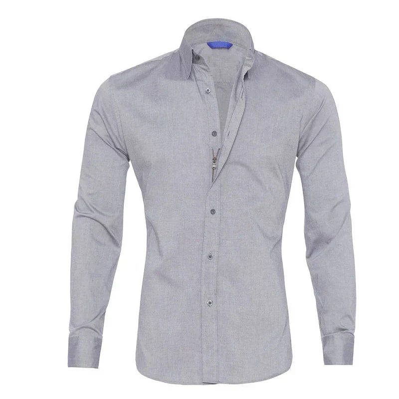 Slim Fit Hemd mit Speziellem Reißverschluss